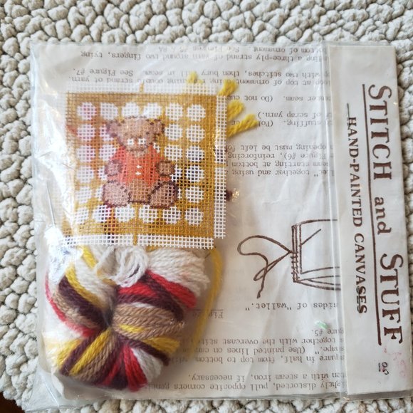 Stitch and Stuff Embroidery Ornament Kit - Teddy Bear - Red Shirt - Picture 2 of 5
